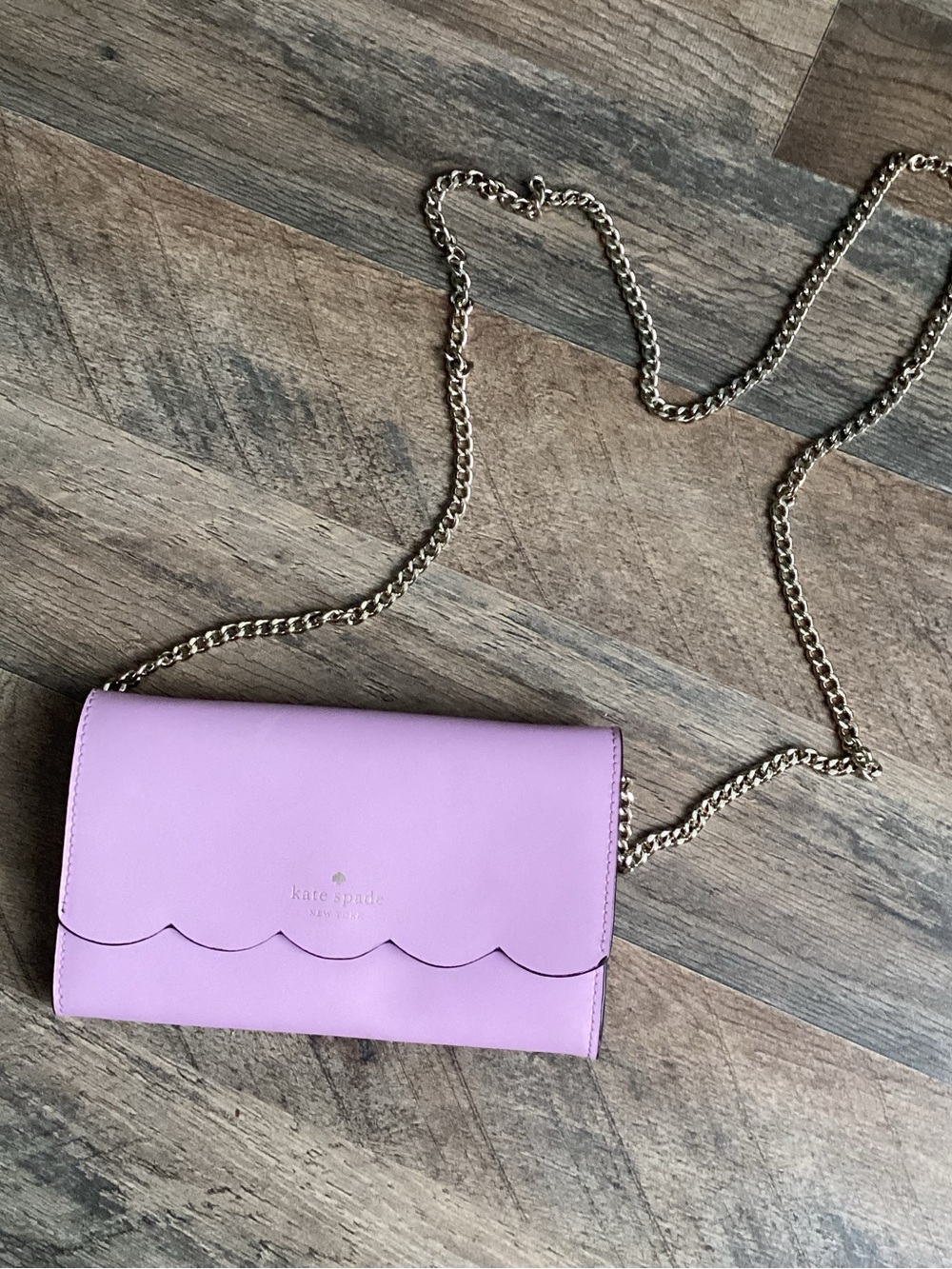 Kate Spade Scalloped Lavender pink Crossbody Bag